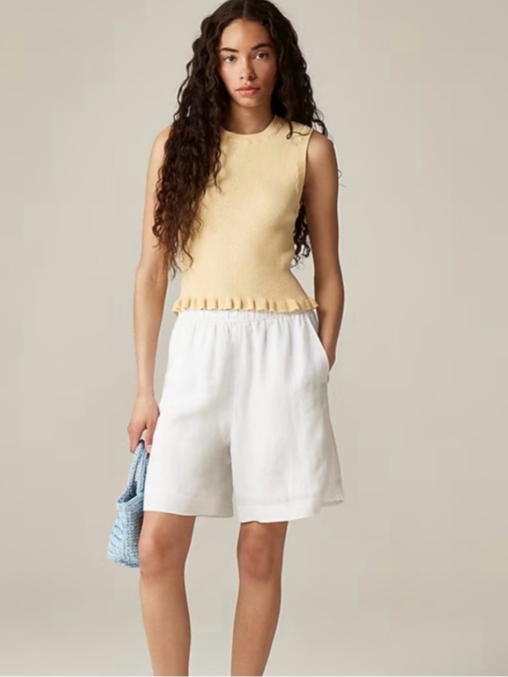 J.Crew 7” Stratus Short in Linen